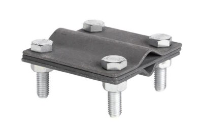 Зажим соединительный стержень — полоса/пруток, 3 пластины, оцинкованный