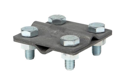 Зажим соединительный полоса/пруток-полоса/пруток, 2 пластины оцинкованный