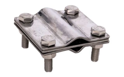 Зажим соединительный стержень — полоса/пруток, 3 пластины, нерж