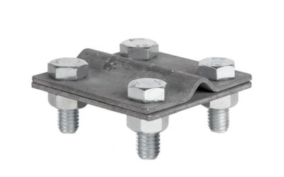 Зажим соединительный пруток — полоса, 2 пластины, оцинк.