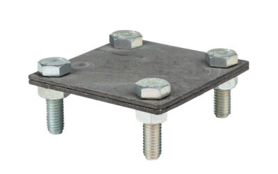 Зажим соединительный полоса-полоса крестообразный 2 пластины, оцинкованный